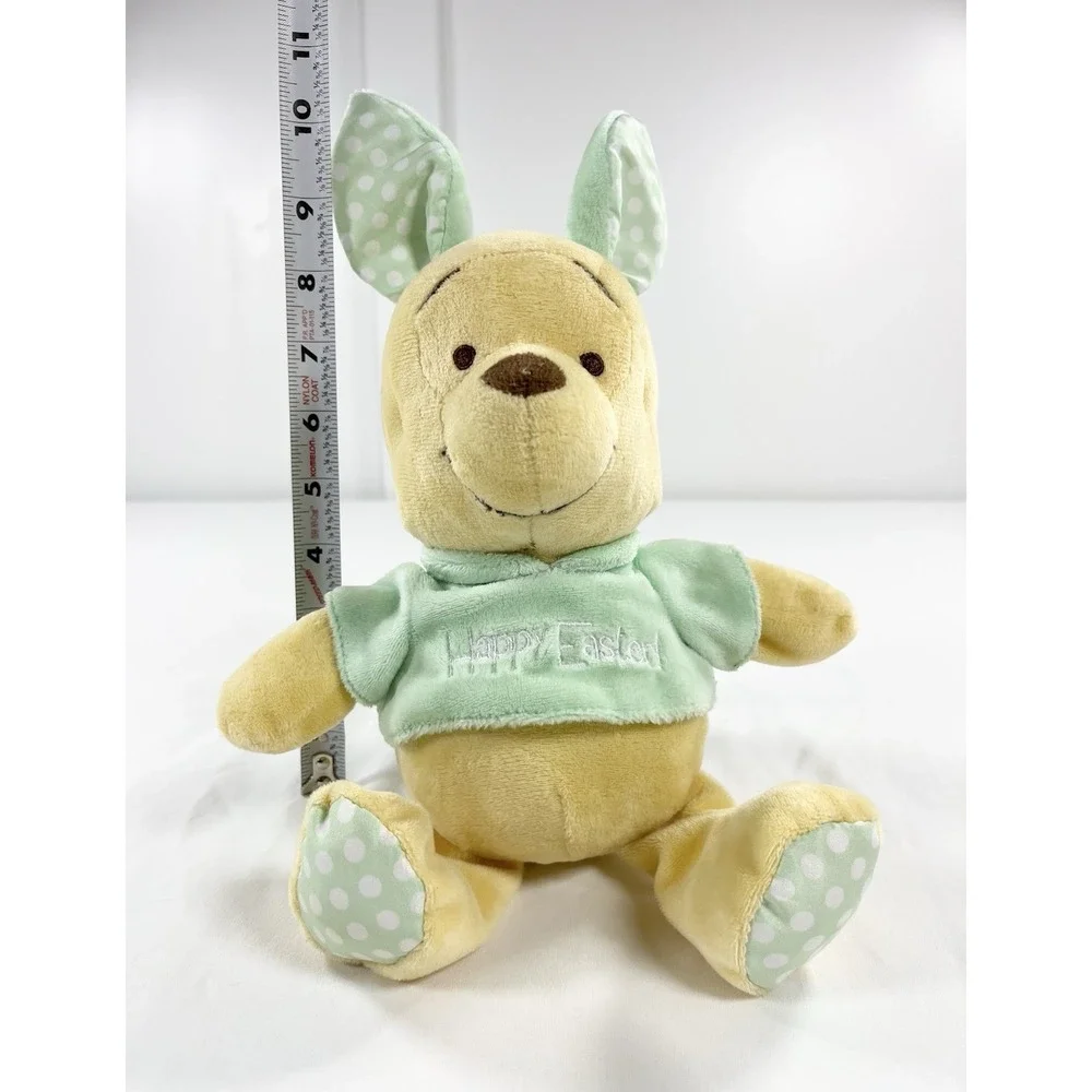 Disney Baby Winnie the Pooh Easter Bunny Plush Green Shirt Crinkle Ears 13